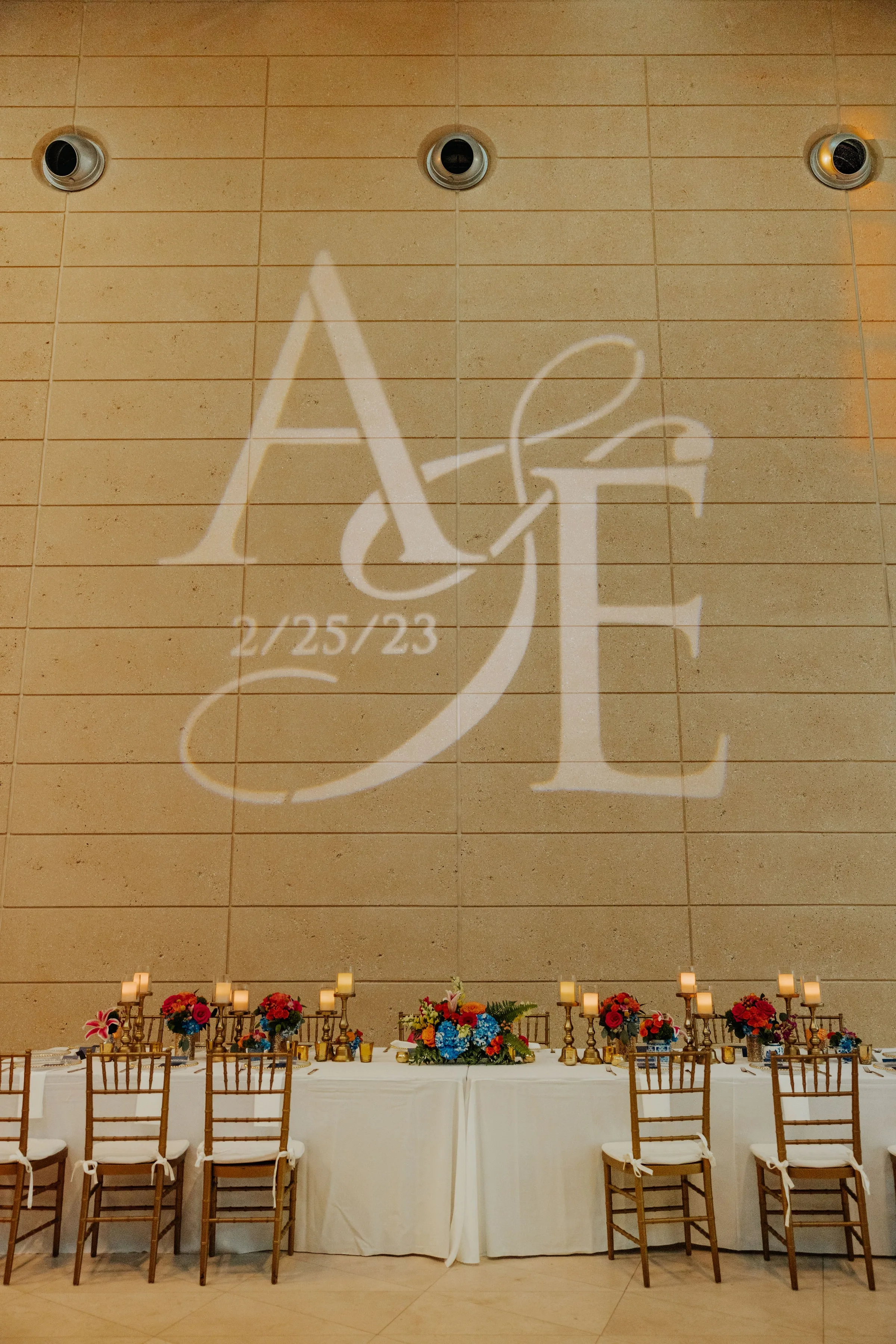 Events Done Right Custom GOBO Light Projection wedding Photo by Southern City Photography